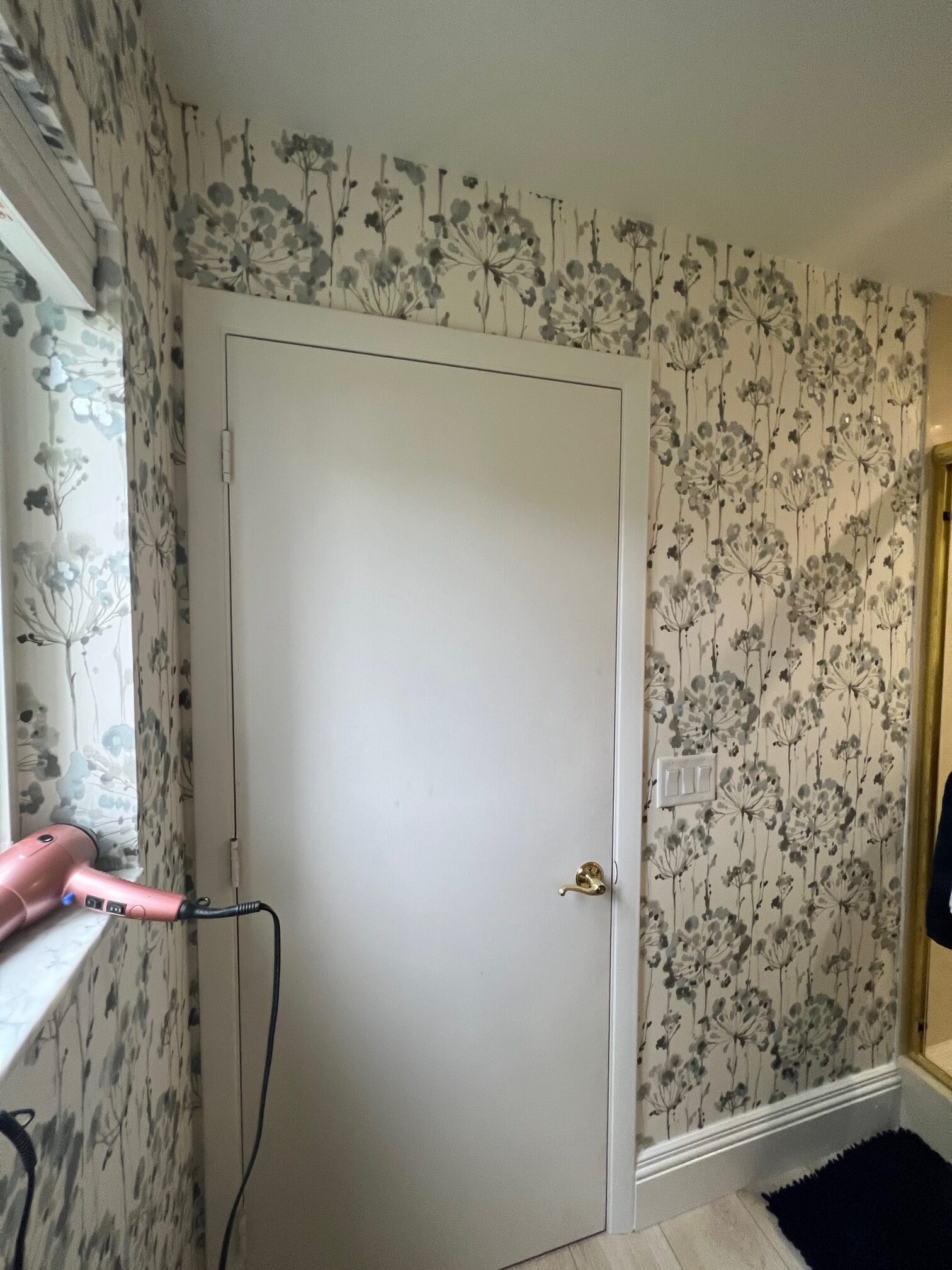 Nature-inspired dandelion wallpaper installation - Delray Beach